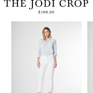 AG Jodi Crop White NWT